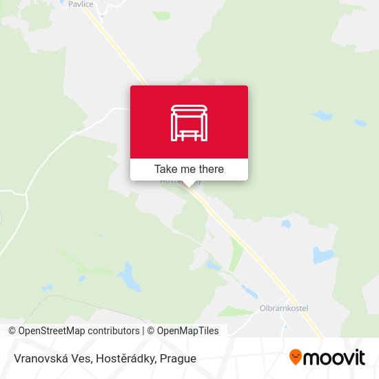 Vranovská Ves, Hostěrádky map