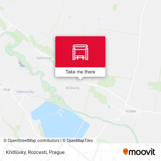 Křídlůvky, Rozcestí map