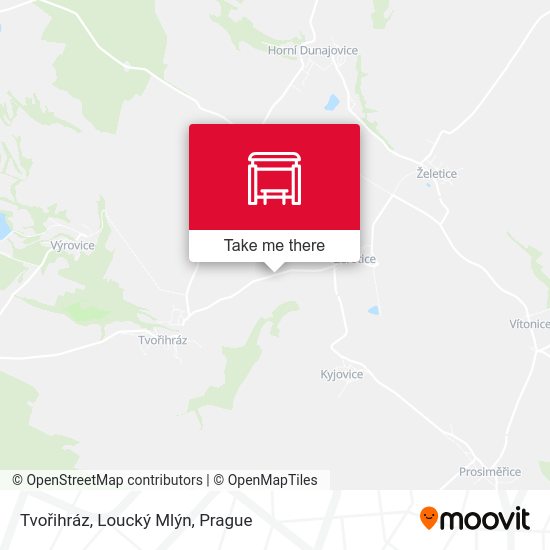 Tvořihráz, Loucký Mlýn map
