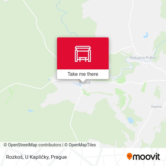 Rozkoš, U Kapličky map