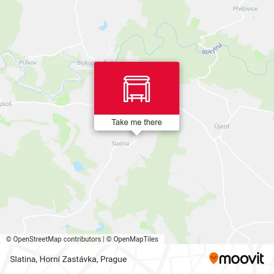 Карта Slatina, Horní Zastávka