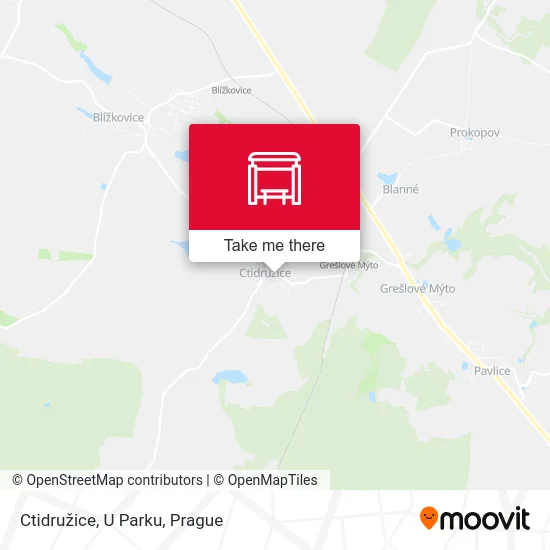 Карта Ctidružice, U Parku
