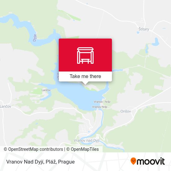 Карта Vranov Nad Dyjí, Pláž