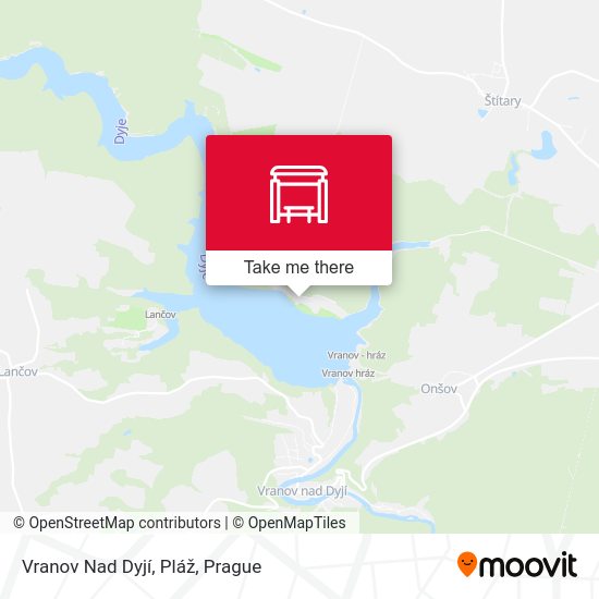 Карта Vranov Nad Dyjí, Pláž