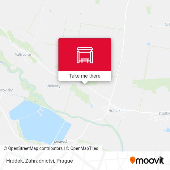 Hrádek, Zahradnictví map