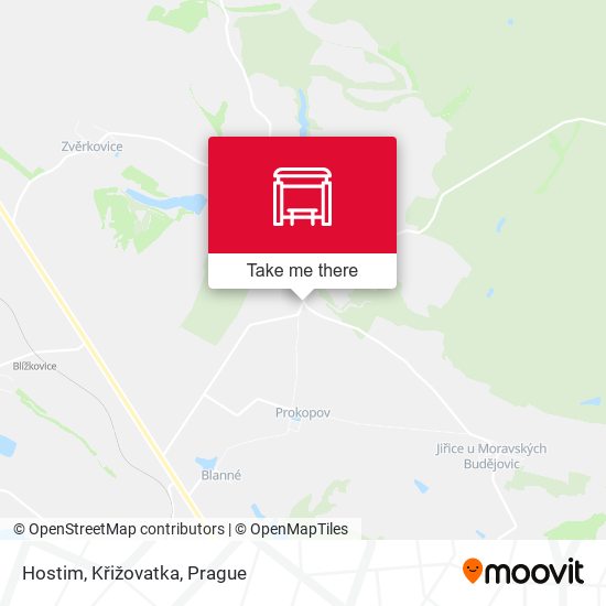 Hostim, Křižovatka map