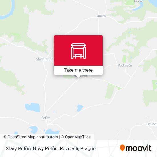 Starý Petřín, Nový Petřín, Rozcestí map
