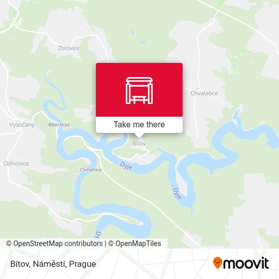 Bítov, Náměstí map