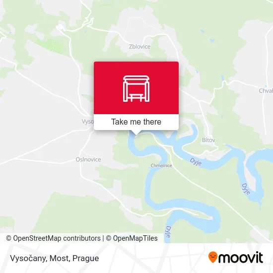 Карта Vysočany, Most