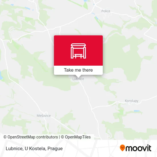 Карта Lubnice, U Kostela