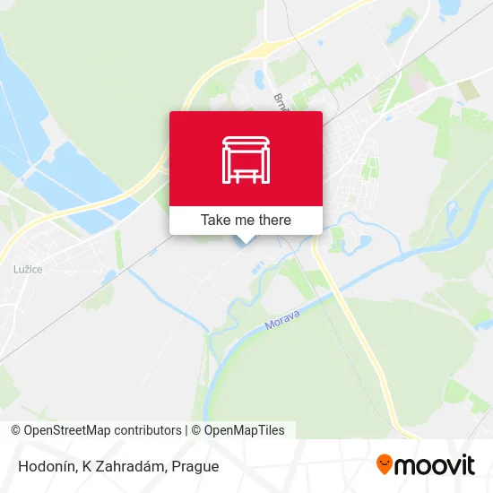 Карта Hodonín, K Zahradám