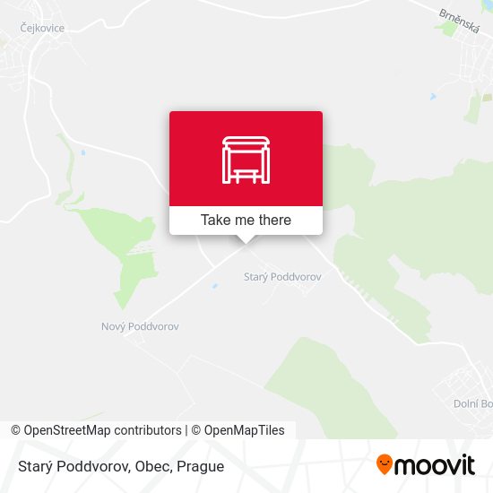 Starý Poddvorov, Obec map