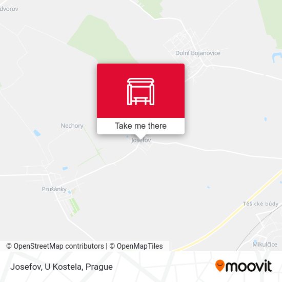 Карта Josefov, U Kostela