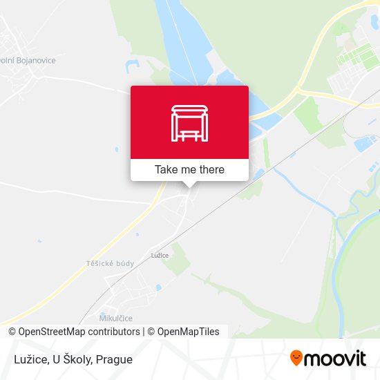 Lužice, U Školy map