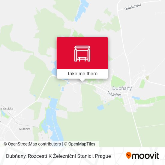 Dubňany, Rozcestí K Železniční Stanici map