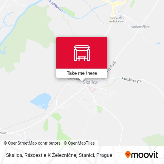Skalica, Rázcestie K Železničnej Stanici map