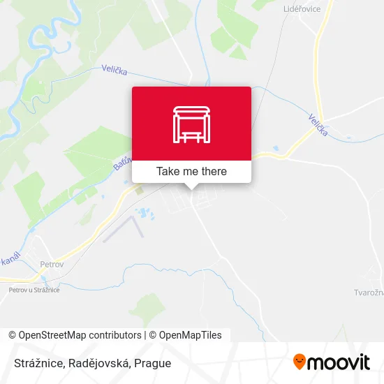Карта Strážnice, Radějovská