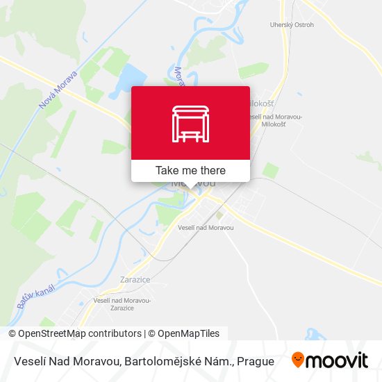 Veselí Nad Moravou, Bartolomějské Nám. map