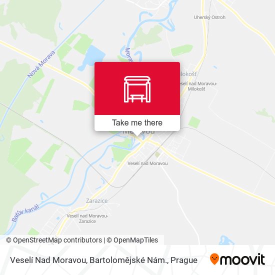 Veselí Nad Moravou, Bartolomějské Nám. map