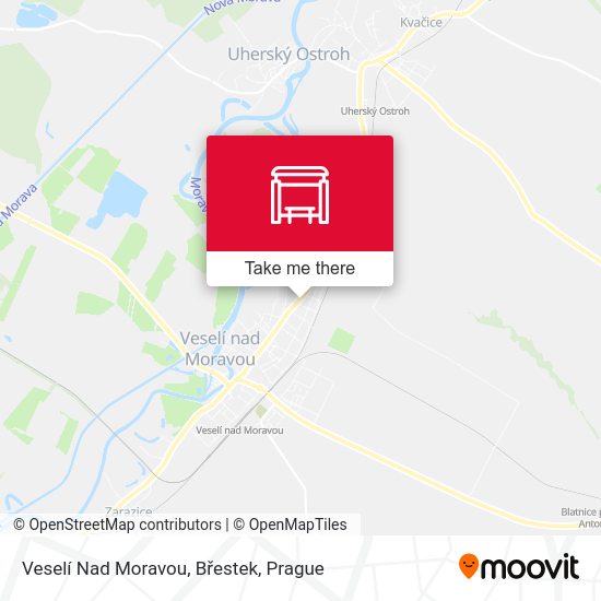 Veselí Nad Moravou, Břestek map