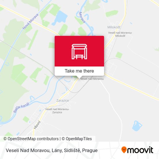 Veselí Nad Moravou, Lány, Sídliště map