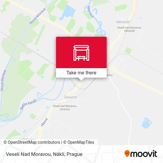 Veselí Nad Moravou, Náklí map