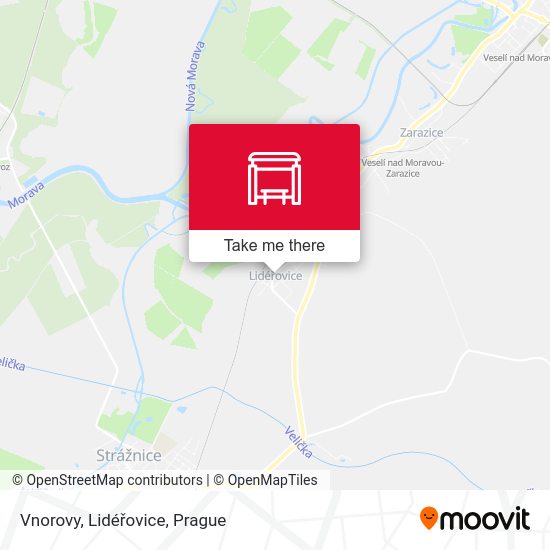 Vnorovy, Lidéřovice map