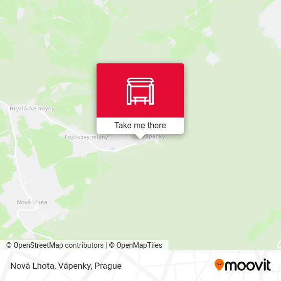 Карта Nová Lhota, Vápenky