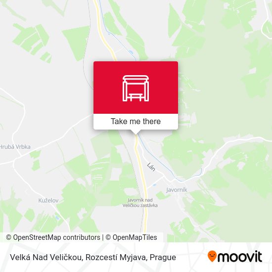 Velká Nad Veličkou, Rozcestí Myjava map
