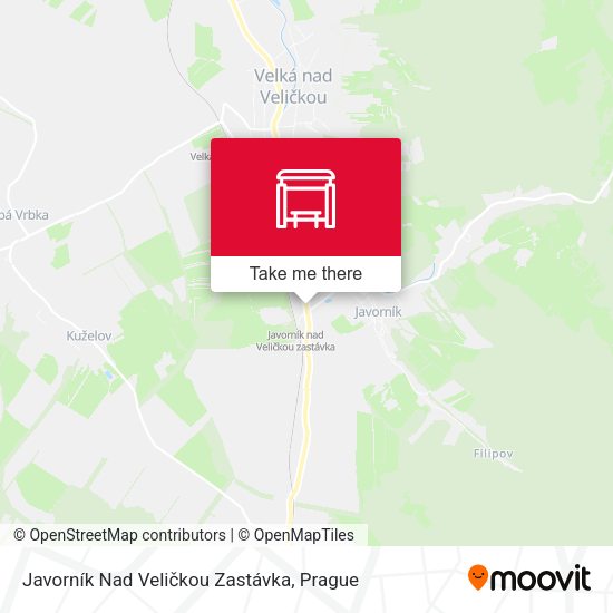 Карта Javorník Nad Veličkou Zastávka