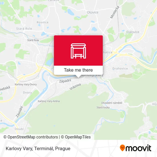 Карта Karlovy Vary, Terminál