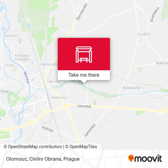 Olomouc, Civilní Obrana map