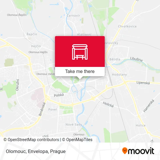 Карта Olomouc, Envelopa