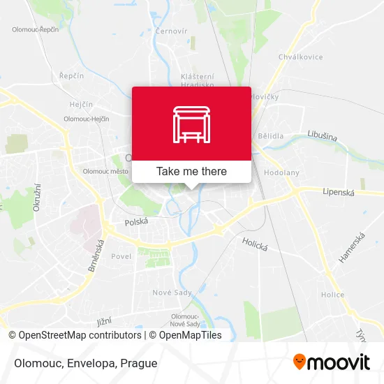 Карта Olomouc, Envelopa