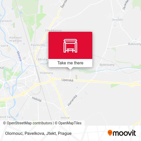 Olomouc, Pavelkova, Jtekt map
