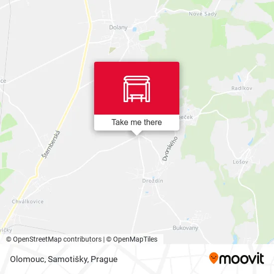 Карта Olomouc, Samotišky
