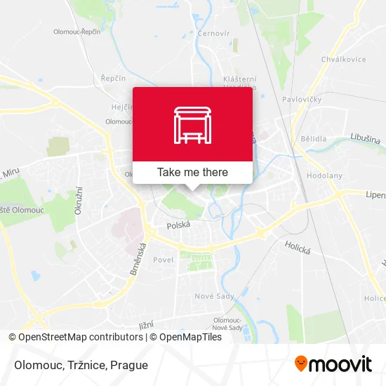 Карта Olomouc, Tržnice