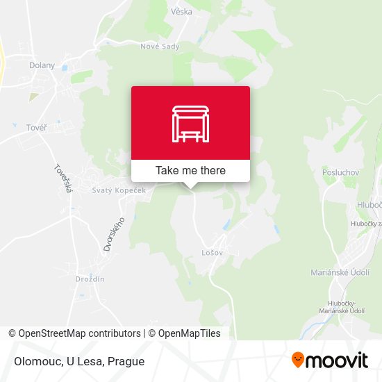 Карта Olomouc, U Lesa