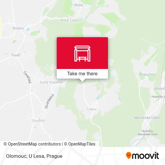 Карта Olomouc, U Lesa