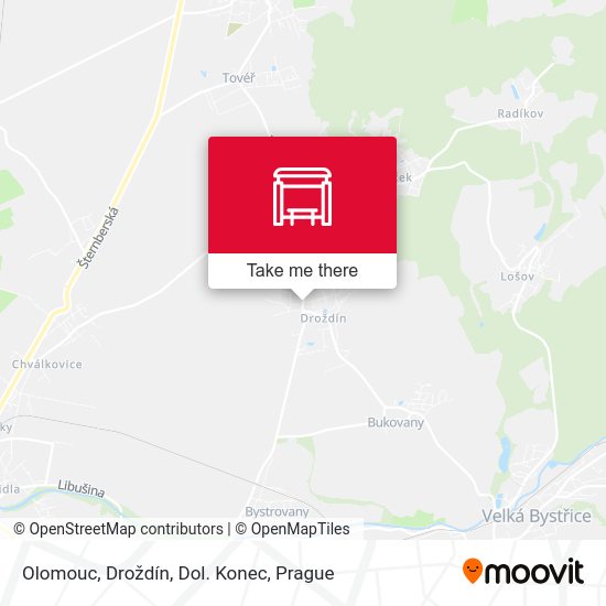 Olomouc, Droždín, Dol. Konec map