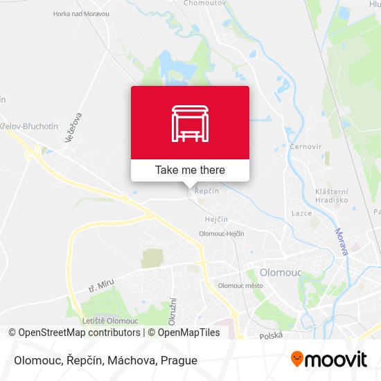 Olomouc, Řepčín, Máchova map