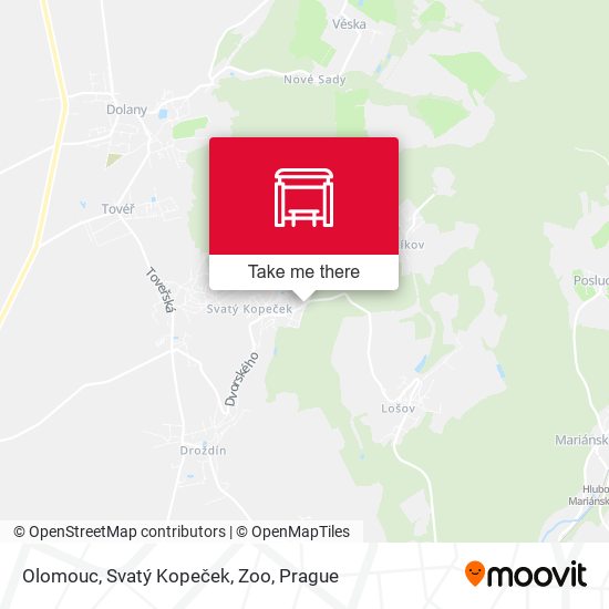 Olomouc, Svatý Kopeček, Zoo map