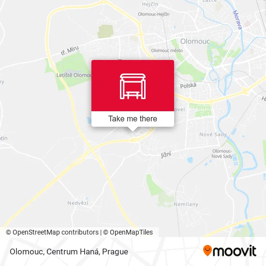 Карта Olomouc, Centrum Haná