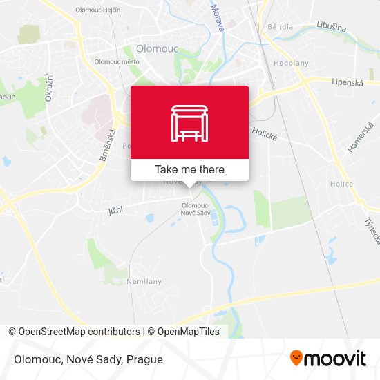 Olomouc, Nové Sady map