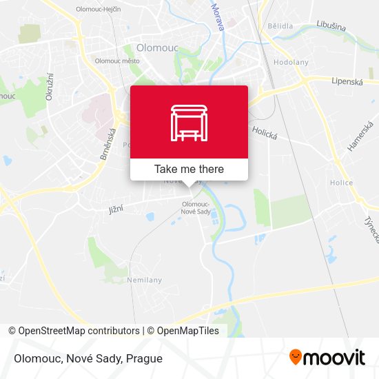 Olomouc, Nové Sady map