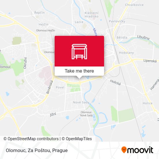 Olomouc, Za Poštou map