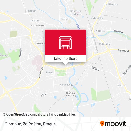 Olomouc, Za Poštou map