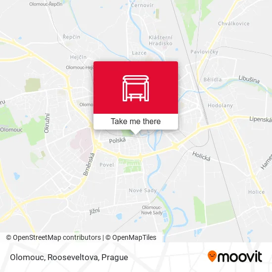 Карта Olomouc, Rooseveltova