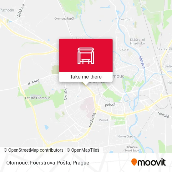 Карта Olomouc, Foerstrova Pošta
