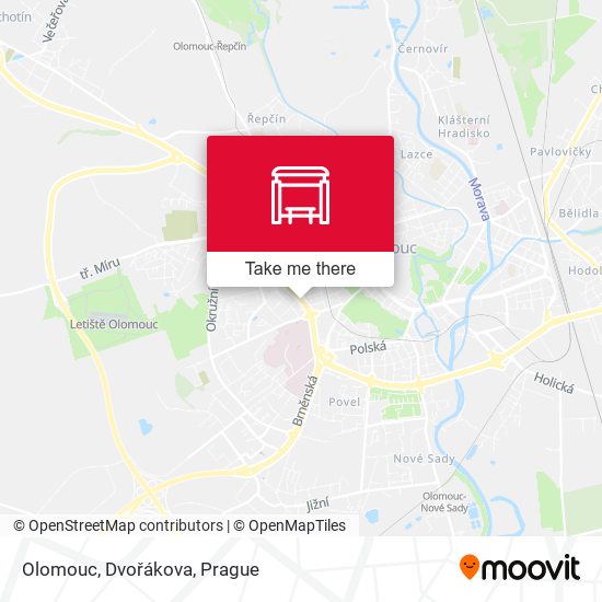 Olomouc, Dvořákova map